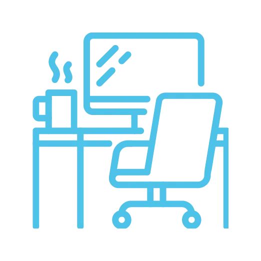 Pictogramme tertiaire – Intérim administratif, commercial et service client